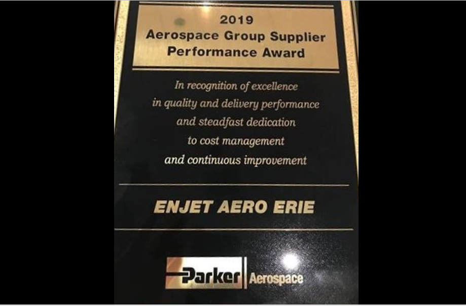 Enjet Aero Repeats Top Supplier Honor from Parker Aerospace